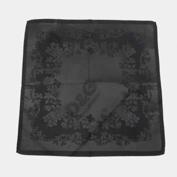Pre Owned Dolce & Gabbana Grey Jacquard Pocket Square 