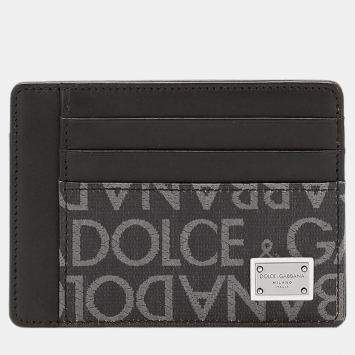Dolce & Gabbana Black Leather Card Holder