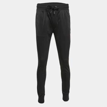 Pre Owned Dolce & Gabbana Black Jersey Jogger Pants M