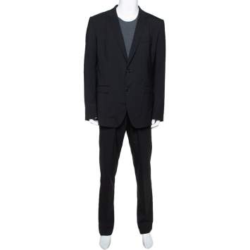Pre Owned Dolce & Gabbana Black Wool Tailored Martini Suit 4XL