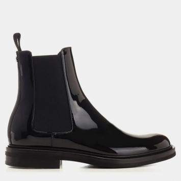 Pre Owned Dolce & Gabbana Black Leather Beatles Boots IT 41