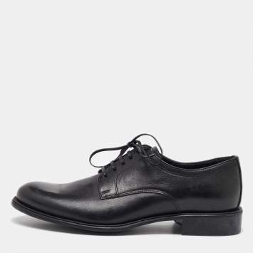 Pre Owned Dolce & Gabbana Black Leather Lace Up Derby Size 41.5