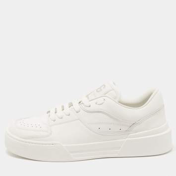 Pre Owned Dolce & Gabbana White Leather Roma Sneakers Size 41