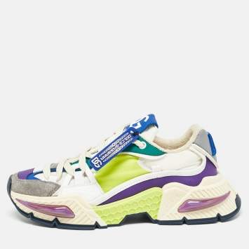 Pre Owned Dolce & Gabbana Multicolor Nylon and Suede Airmaster Sneakers Size 39