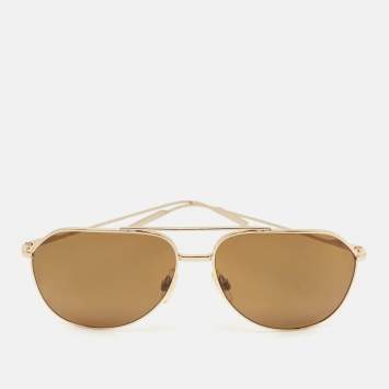 Dolce & Gabbana Brown/Gold DG 2166 Aviator Sunglasses
