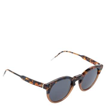 Pre Owned Dolce & Gabbana Blue Havana DG4329 Round Sunglasses