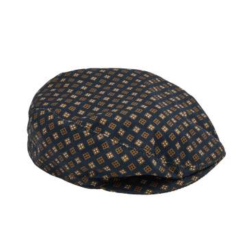 Pre Owned Dolce & Gabbana Blue Cube Motif Print Flat Cap