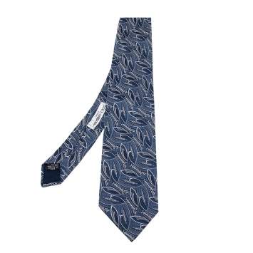 Pre Owned Dolce & Gabbana Navy Blue Paisley Jacquard Silk Tie