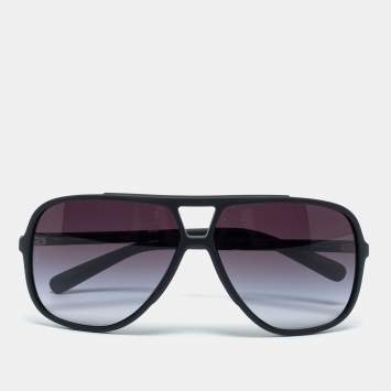 Pre Owned Dolce & Gabbana Black Gradient DG6081 Avaitor Sunglasses