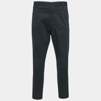 Pre Owned Dolce & Gabbana Black Cotton Tailored Trousers XXXL 