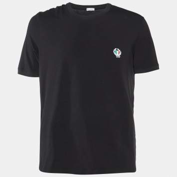 Pre Owned Dolce & Gabbana Underwear Black Cotton Logo Embroidered T-Shirt L