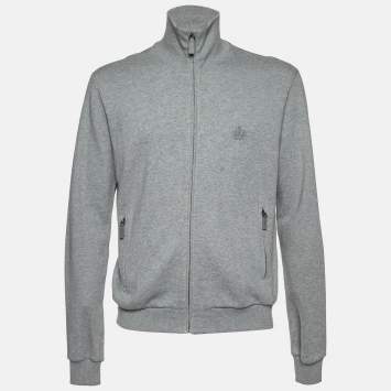 Pre Owned Dolce & Gabbana Grey Cotton Zip Up Jacket M