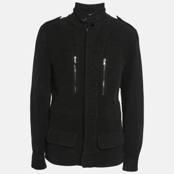 Pre Owned Dolce & Gabbana Black Gabardine Cotton Utility Jacket XL