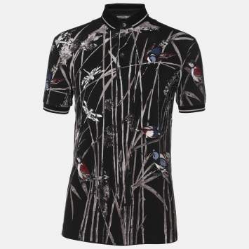 Pre Owned Dolce & Gabbana Multicolor Printed Cotton Polo T-Shirt XS
