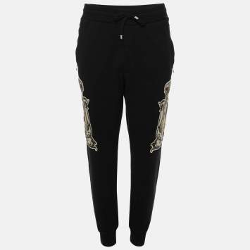 Pre Owned Dolce & Gabbana Black Knit Jogger XL