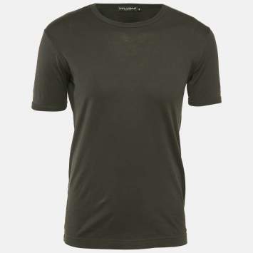 Pre Owned Dolce & Gabbana Dark Grey Jersey Crew Neck T-Shirt S