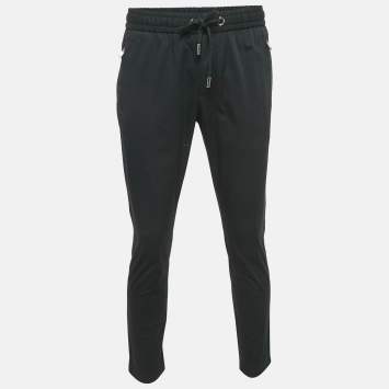 Pre Owned Dolce & Gabbana Black Cotton Trackpants S