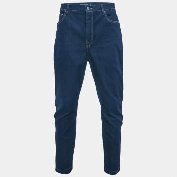 Pre Owned Dolce & Gabbana Grace Dark Blue Denim Stretch Fit Jeans XL Waist 36"