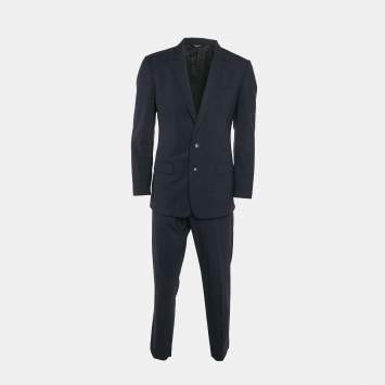 Pre Owned Dolce & Gabbana Blue Wool Tailored Suit M