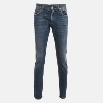 Pre Owned Dolce & Gabbana Blue Denim Slim Fit Jeans M Waist 34"