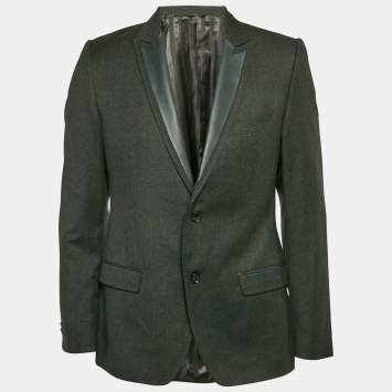 Pre Owned Dolce & Gabbana Grey Wool Single Breasted Blazer L
