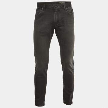Pre Owned Dolce & Gabbana Dark Grey Denim Slim Jeans L Waist 34" 