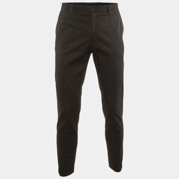 مملوكة مسبقًا Dolce & Gabbana Black Cotton Pants M