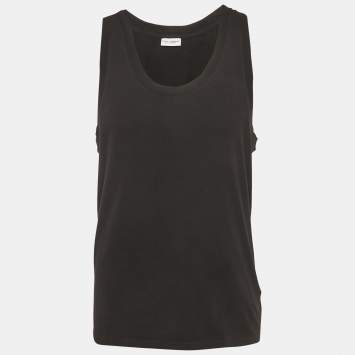 Pre Owned Dolce & Gabbana Underwear Black Jersey Sleeveless T-Shirt L