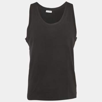 Pre Owned Dolce & Gabbana Underwear Black Jersey Sleeveless T-Shirt L