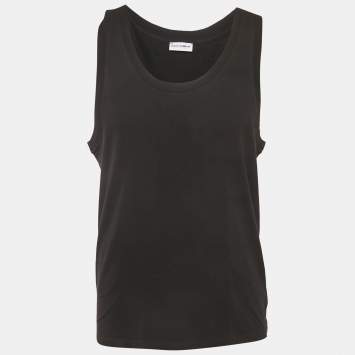 Pre Owned Dolce & Gabbana Underwear Black Jersey Sleeveless T-Shirt L