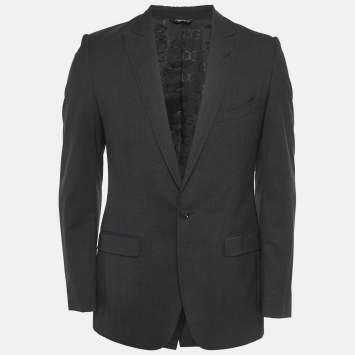 Pre Owned Dolce & Gabbana Black Wool Single Breasted Blazer S