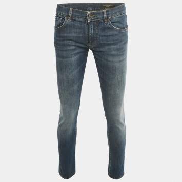 مملوكة مسبقًا Dolce & Gabbana Blue Denim Skinny Fit Jeans M/Waist 32"