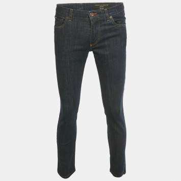 Pre Owned Dolce & Gabbana Blue Denim Slim Fit Jeans M/Waist 32"