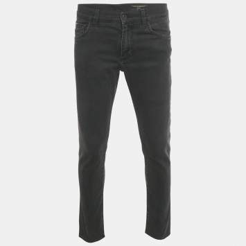 Pre Owned Dolce & Gabbana Black Denim Slim Fit Jeans M Waist 33"