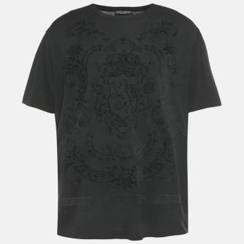 Dolce & Gabbana Vintage Black Playboy Printed Crewneck T-Shirt L