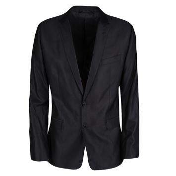Pre Owned Dolce & Gabbana Black Wool Silk Tailored Martini Blazer XL