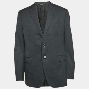 مملوكة مسبقًا Dolce & Gabbana Black Wool Single Breasted Blazer XXL
