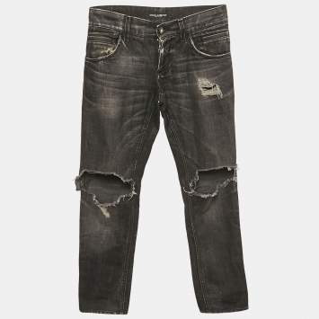 مملوكة مسبقًا Dolce & Gabbana Navy Blue Denim 12 jeans S