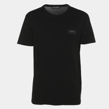 مملوكة مسبقًا Dolce & Gabbana Black Jersey T-Shirt M