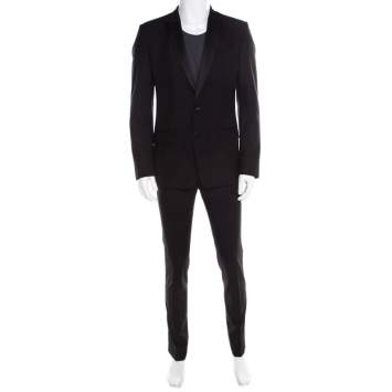 Pre Owned Dolce & Gabbana Maritini Black Wool and Silk Tuxedo Suit M