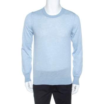 Pre Owned Dolce & Gabbana Light Blue Cashmere Sweater M