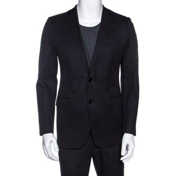 Pre Owned Dolce & Gabbana Black Cotton Two Buttoned Blazer S