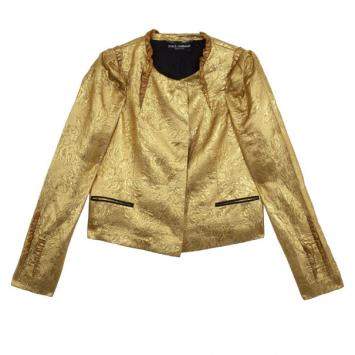 Pre Owned Dolce & Gabbana Silk Brocade Evening Jacket S