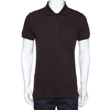 Pre Owned Dolce & Gabbana Brown Cotton Polo T-Shirt M