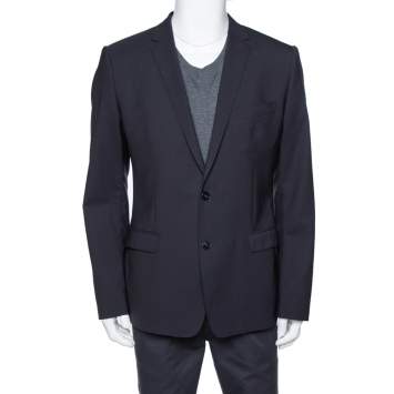 Pre Owned Dolce & Gabbana Navy Blue Wool Martini Tailored Jacket XL