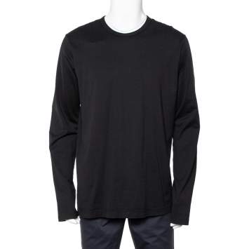 Pre Owned Dolce & Gabbana Black Cotton Long Sleeve Crewneck T-Shirt XXL