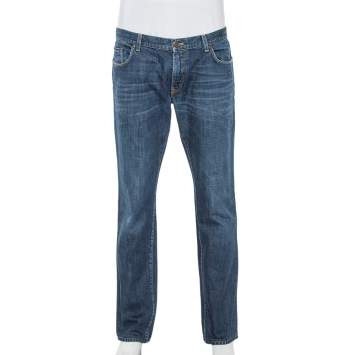 Pre Owned Dolce & Gabbana Navy Blue Denim Classic 14 Jeans XL