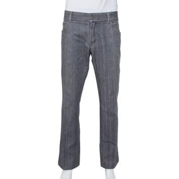 Pre Owned Dolce & Gabbana  Grey Denim Classic 14 Jeans XXL 