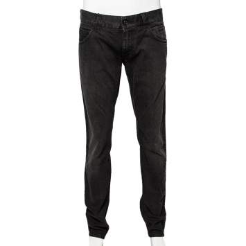 Pre Owned Dolce & Gabbana Charcoal Grey Dark Wash Denim Fit 12 Jeans L