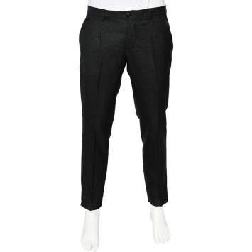 Pre Owned Dolce & Gabbana Black Wool Formal Pants M